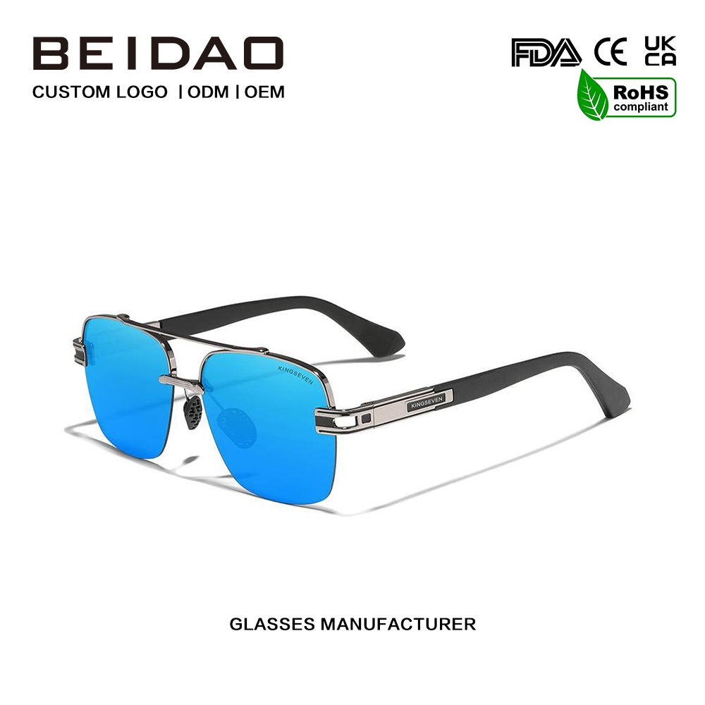 رنگین ریٹرو پولرائزڈ دھوپ کے لئے مردوں کے لئے عیش و آرام کی