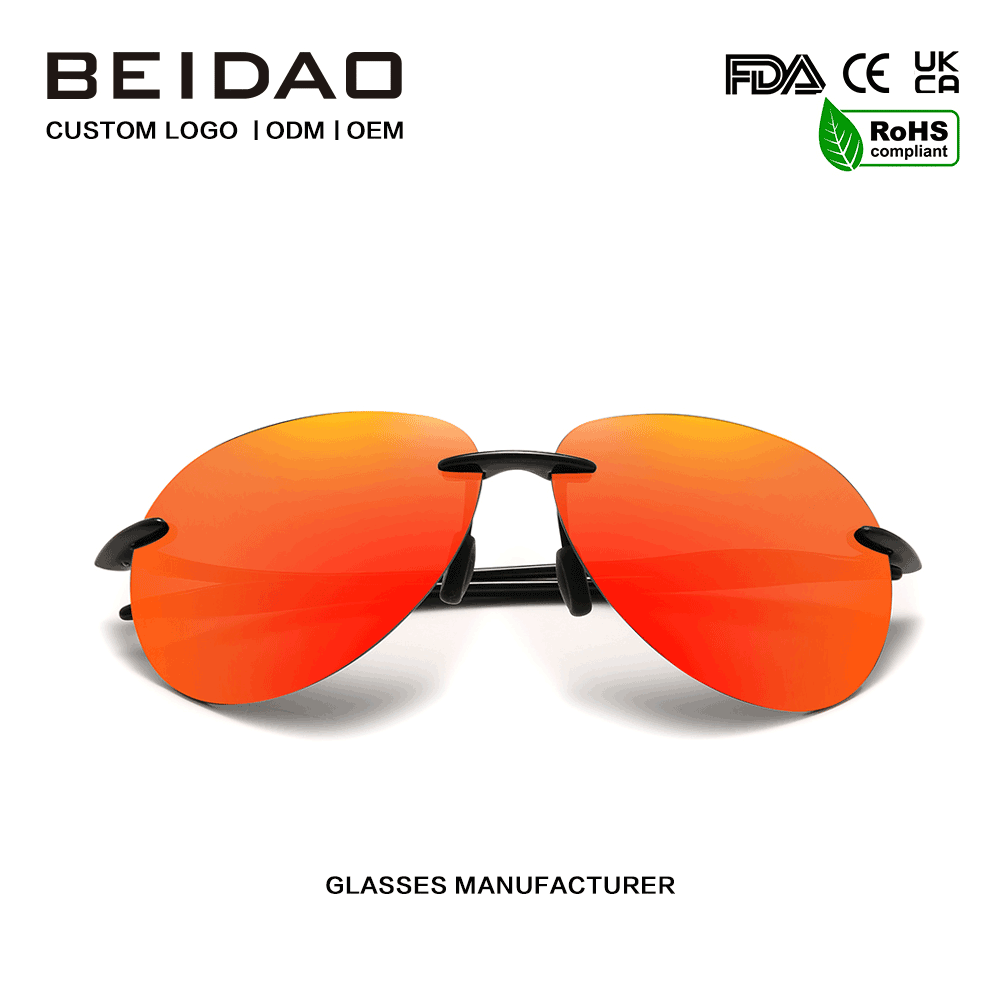 نیا ڈیزائنر الٹرا لائٹ TR90 فریم لیس سن گلاسز